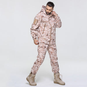 Men Tactical Military Uniform Waterproof Windproof Army Combat Suit Men's Camouflage  Military Combat Jacket