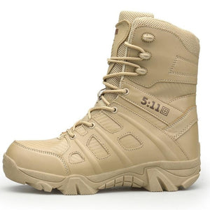 2019 High Quality Outdoor Men's Hiking Shoes Desert High To Help Military Tactical Boots Men's Soldier Combat Military Boots Hot