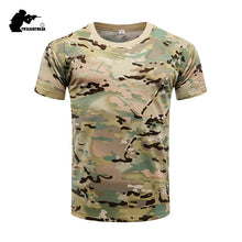 Load image into Gallery viewer, Military Camouflage Tactical T Shirt Men Women Outdoor Short Sleeve Quick Drying Mesh Combat Shirt T