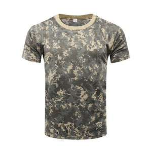 Military Camouflage Tactical T Shirt Men Women Outdoor Short Sleeve Quick Drying Mesh Combat Shirt T