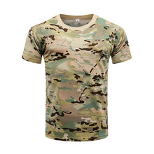 Load image into Gallery viewer, Military Camouflage Tactical T Shirt Men Women Outdoor Short Sleeve Quick Drying Mesh Combat Shirt T