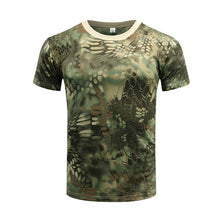 Load image into Gallery viewer, Military Camouflage Tactical T Shirt Men Women Outdoor Short Sleeve Quick Drying Mesh Combat Shirt T