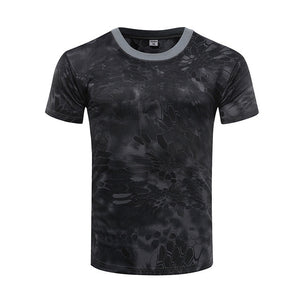 Military Camouflage Tactical T Shirt Men Women Outdoor Short Sleeve Quick Drying Mesh Combat Shirt T