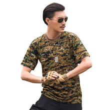 Load image into Gallery viewer, Military Camouflage Tactical T Shirt Men Women Outdoor Short Sleeve Quick Drying Mesh Combat Shirt T