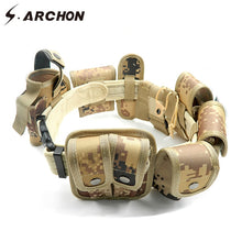 Load image into Gallery viewer, 10 In 1 Tactical Gear Men Combat Belt High Quality Military Camouflage Men Belt Plastic Buckle Soldier Army Waist Belts