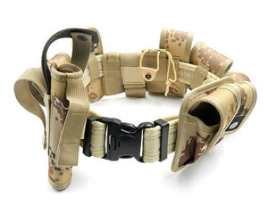 10 In 1 Tactical Gear Men Combat Belt High Quality Military Camouflage Men Belt Plastic Buckle Soldier Army Waist Belts