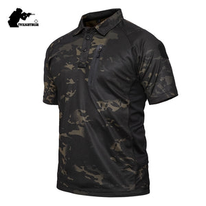 Summer Mens Tactical T Shirt Short Sleeve Camouflage Swat Quick Drying Breathe Combat