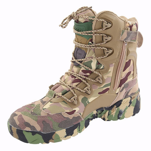 Military Tactical Boots Hiking Desert Leather