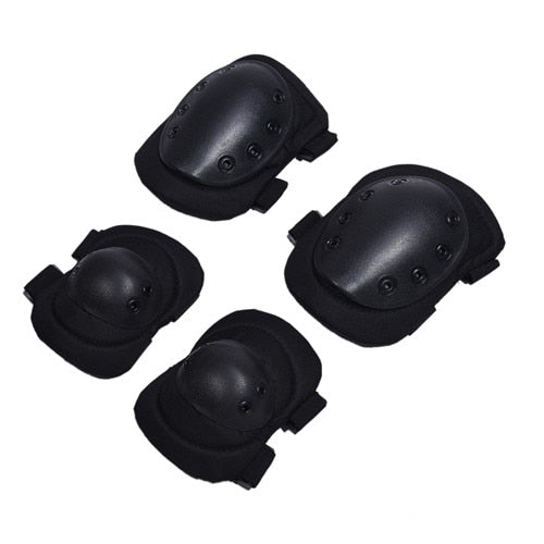 4pcs/set Elbow Knee Pads Gym  CS cosplay Soldier Army Tactical Field Protective