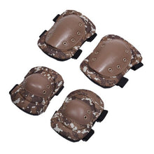 Load image into Gallery viewer, 4pcs/set Elbow Knee Pads Gym  CS cosplay Soldier Army Tactical Field Protective