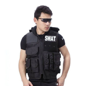 Genuine Man's Tactical Vest ,bulletproof Vest Model Molle Tactical Black Vest Cs Vest Swat Protective Equipment