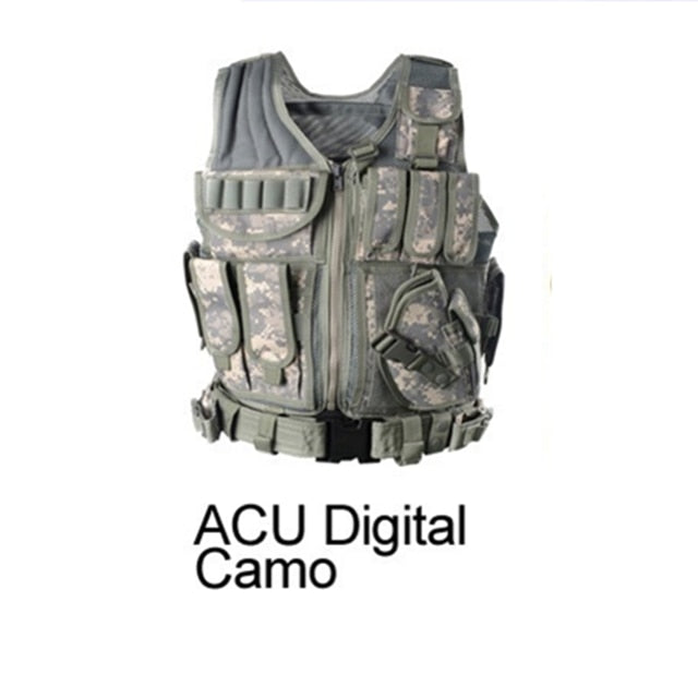 Tactical Vest Adjustable Airsoft Military Swat Molle