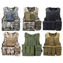 Load image into Gallery viewer, Tactical Vests Military Airsoft SWAT Field Battle Airsoft Molle Combat Assault Plate Carrier Vest Hunting Vest Camouflage Black