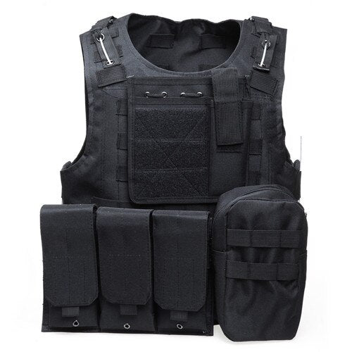 Tactical Vests Military Airsoft SWAT Field Battle Airsoft Molle Combat Assault Plate Carrier Vest Hunting Vest Camouflage Black