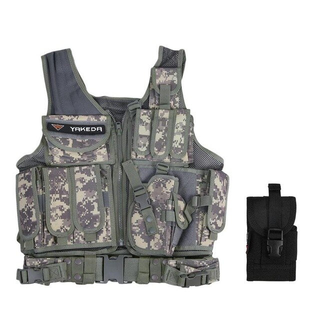 Police Tactical Vest Outdoor Military Body Armor Wear Army Vest Camouflage/Army Green