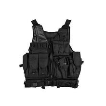 Load image into Gallery viewer, Tactical Swat Black Combat Vest Special Force Military shooting Gear with Holster