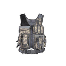 Load image into Gallery viewer, Tactical Swat Black Combat Vest Special Force Military shooting Gear with Holster