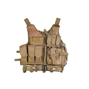 Tactical Swat Black Combat Vest Special Force Military shooting Gear with Holster