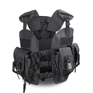 Tactical Vest Waistcoat Combat Swat Water Bag Shooting Assault Vest Military Enthusiast CS Survival Protection Vest