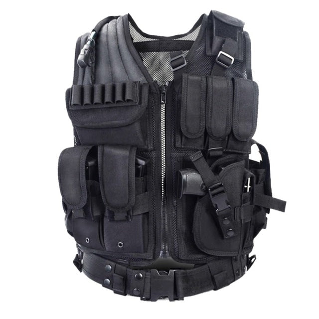 Men's Military Tactical Vest Army Hunting Molle Airsoft Vest Outdoor Body Armor Swat Combat