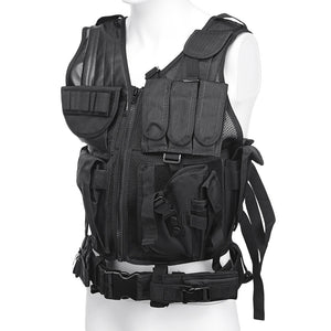 Tactical Military Swat Assault Shooting Hunting Vest with Holster