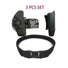 Load image into Gallery viewer, Tactical Airsoft Pistol Holster Glock 17 19 with Molle Belt Magazine Pouch 9mm To .45 Waist Pouch