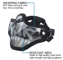 Load image into Gallery viewer, Airsoft Half Face Mask Steel Mesh and Goggles Set