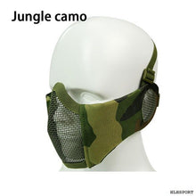 Load image into Gallery viewer, Tactical Airsoft Mask Steel Mesh Mask Ear Protection Impact Resistance 800FPS