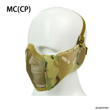 Load image into Gallery viewer, Tactical Airsoft Mask Steel Mesh Mask Ear Protection Impact Resistance 800FPS