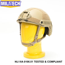 Load image into Gallery viewer, ISO Certified MILITECH DE NIJ Level IIIA 3A FAST OCC Liner High XP Cut Bulletproof Aramid Ballistic Helmet With 5 Years Warranty