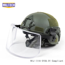 Load image into Gallery viewer, OD MICH ACH ARC OCC Dial Liner NIJ level IIIA 3A Aramid Bulletproof Ballistic Helmet With Tactical Ballistic Visor Set