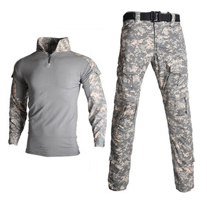 Man Tactical Camouflage Military Uniform Clothing Suit Men Army Clothes Sets Airsoft Combat Military