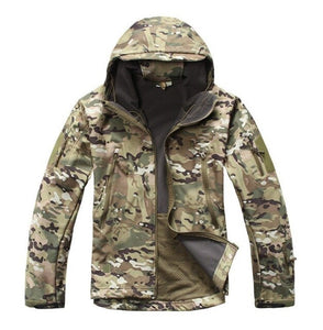 Lurker Shark Skin Softshell Military Tactical Jacket Men Waterproof Coat Camouflage Hooded Jacket Army Camo Windbreakers