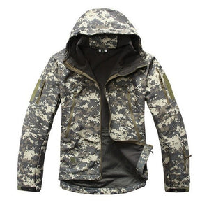 Lurker Shark Skin Softshell Military Tactical Jacket Men Waterproof Coat Camouflage Hooded Jacket Army Camo Windbreakers