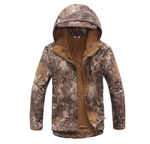 Lurker Shark Skin Softshell Military Tactical Jacket Men Waterproof Coat Camouflage Hooded Jacket Army Camo Windbreakers