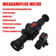 Load image into Gallery viewer, WG780 Night Vision Riflescope Video Recorder with Wifi APP Video 4x Electronic Magnification NV Optical 21mm Rail